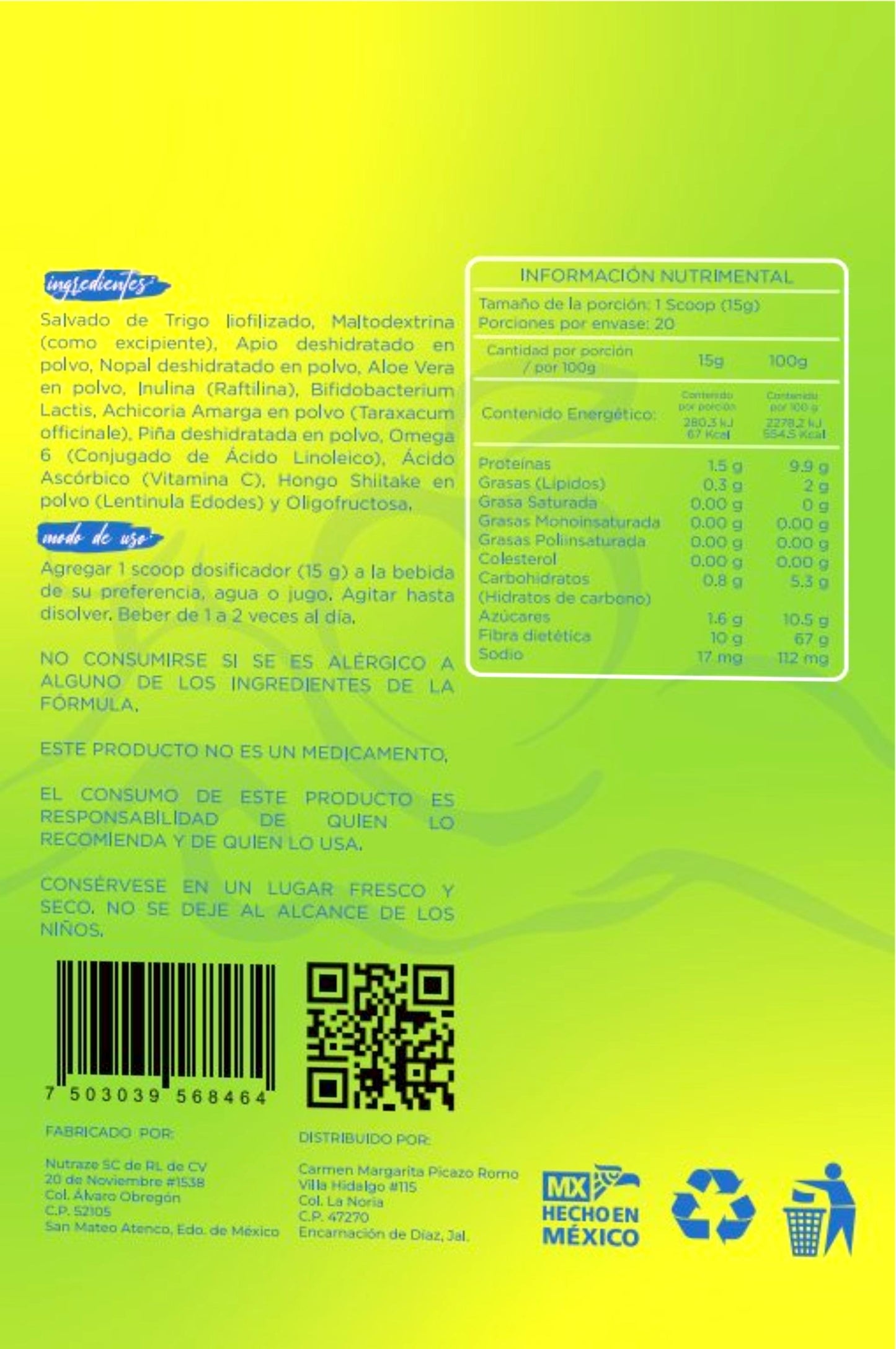 Fiber + Postbiotics + Prebiotics